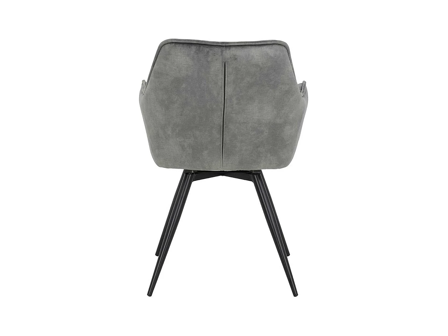 Esszimmer Drehstuehle in Grau Velours Gestell drehbar (2er Set)