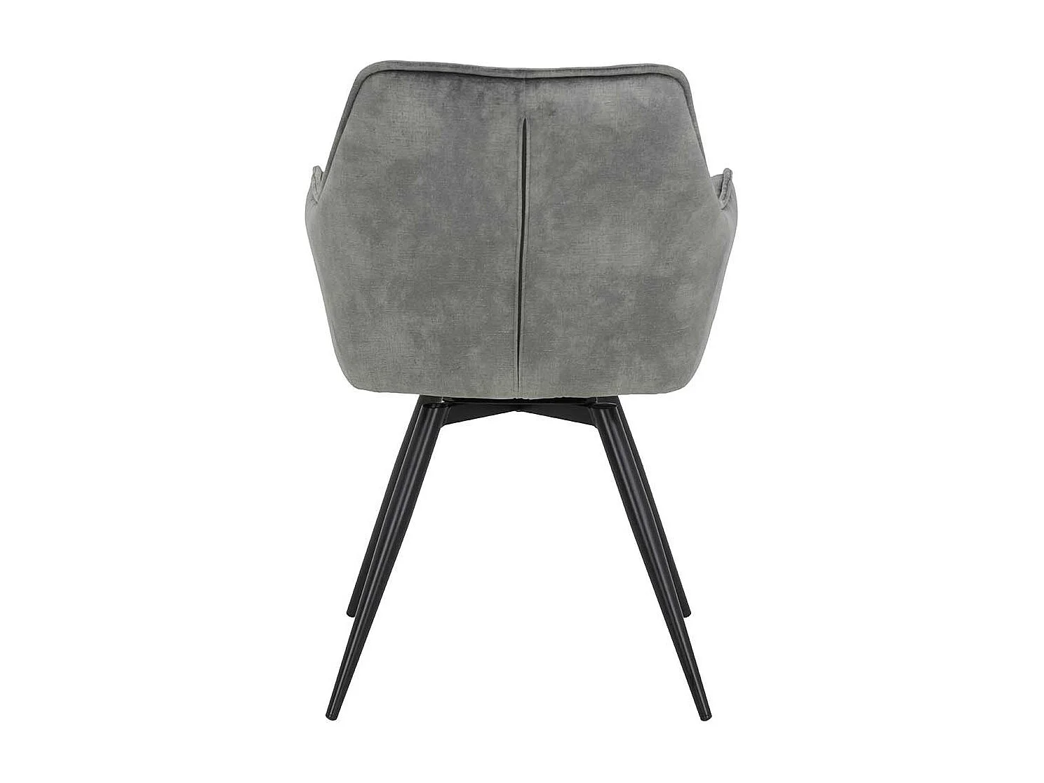 Esszimmer Drehstuehle in Grau Velours Gestell drehbar (2er Set)