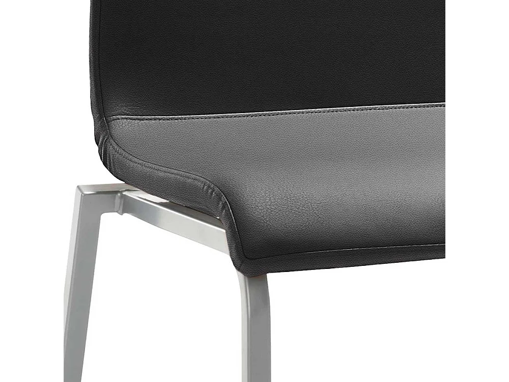 Kuechenstuhl in Dunkelgrau Gestell aus Stahl