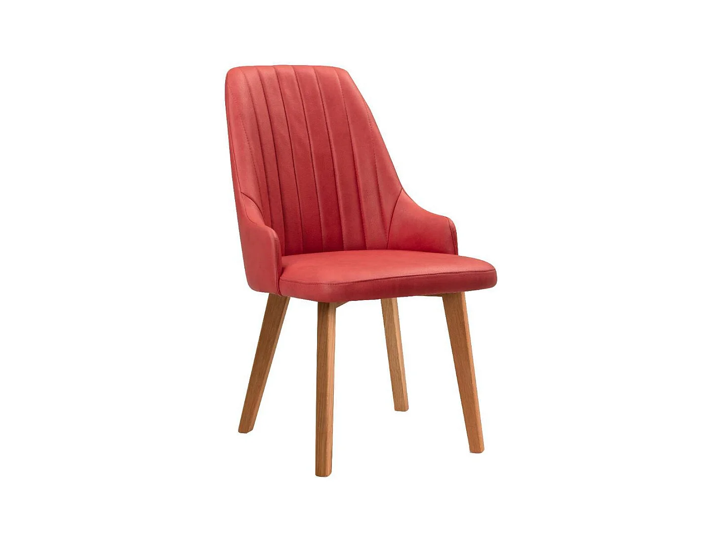 Esszimmerstuhl Stuhl Esszimmer in Rot mit gepolsterter Rückenlehne (2er Set)