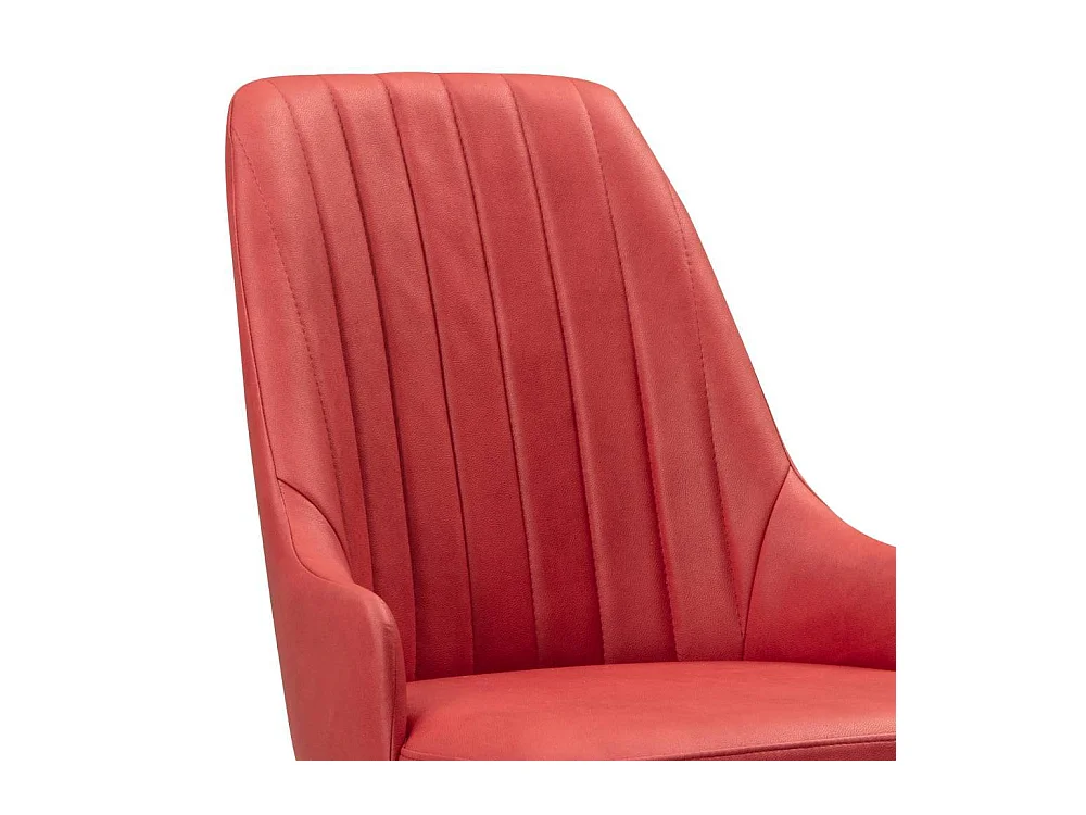 Esszimmerstuhl Stuhl Esszimmer in Rot mit gepolsterter Rückenlehne (2er Set)