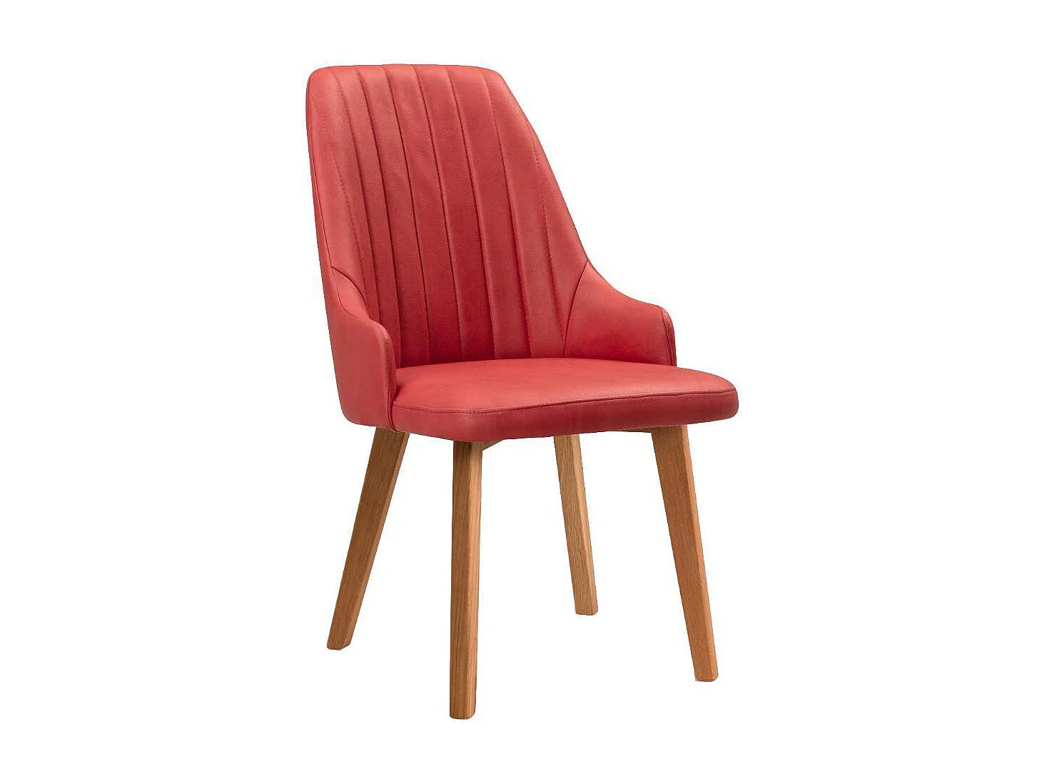 Esszimmerstuhl Stuhl Esszimmer in Rot mit gepolsterter Rückenlehne (2er Set)