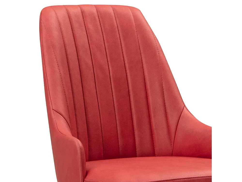 Esszimmerstuhl Stuhl Esszimmer in Rot mit gepolsterter Rückenlehne (2er Set)