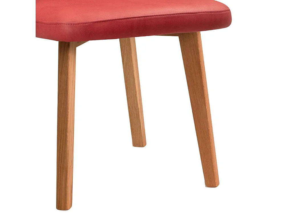 Esszimmerstuhl Stuhl Esszimmer in Rot mit gepolsterter Rückenlehne (2er Set)