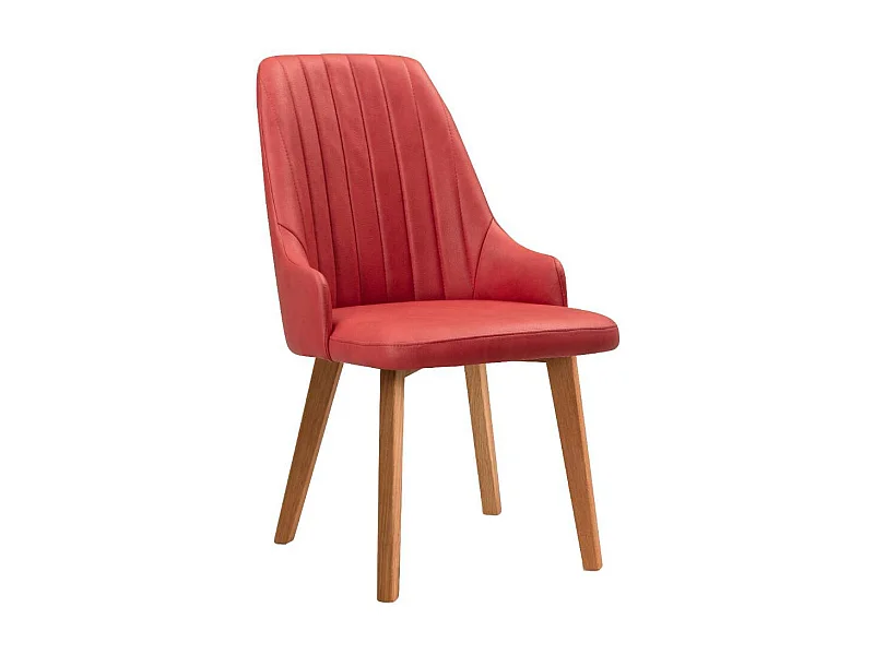 Esszimmerstuhl Stuhl Esszimmer in Rot mit gepolsterter Rückenlehne (2er Set)