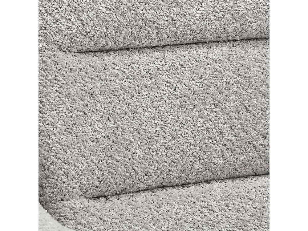 Boucle Esszimmerstühle in Grau und Eichefarben drehbar (2er Set)