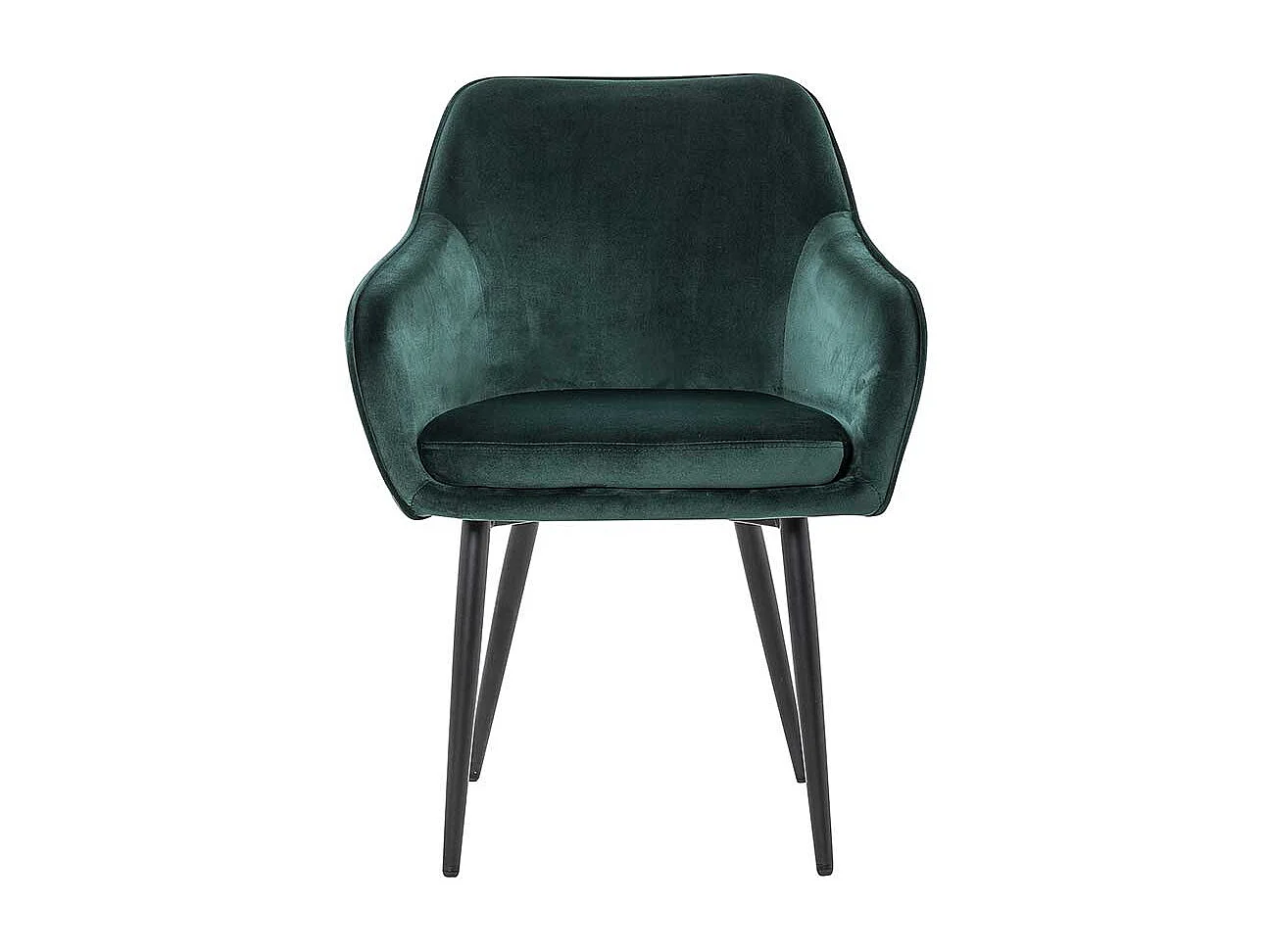 Armlehnen Polsterstühle in Dunkelgrün Samt Retro Design