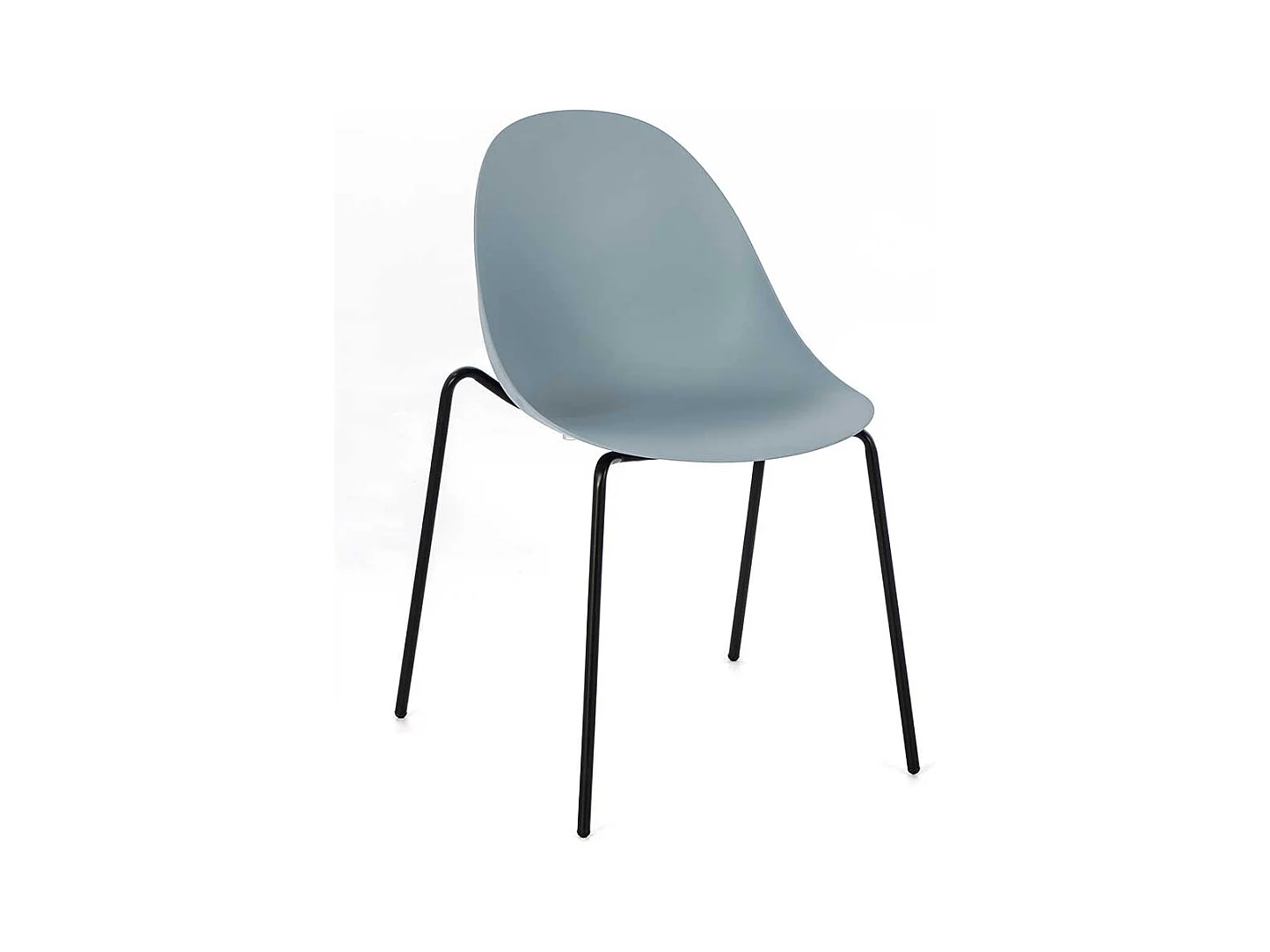 Kunststoff St�hle in Hellblau Kunststoff und Metall (4er Set)