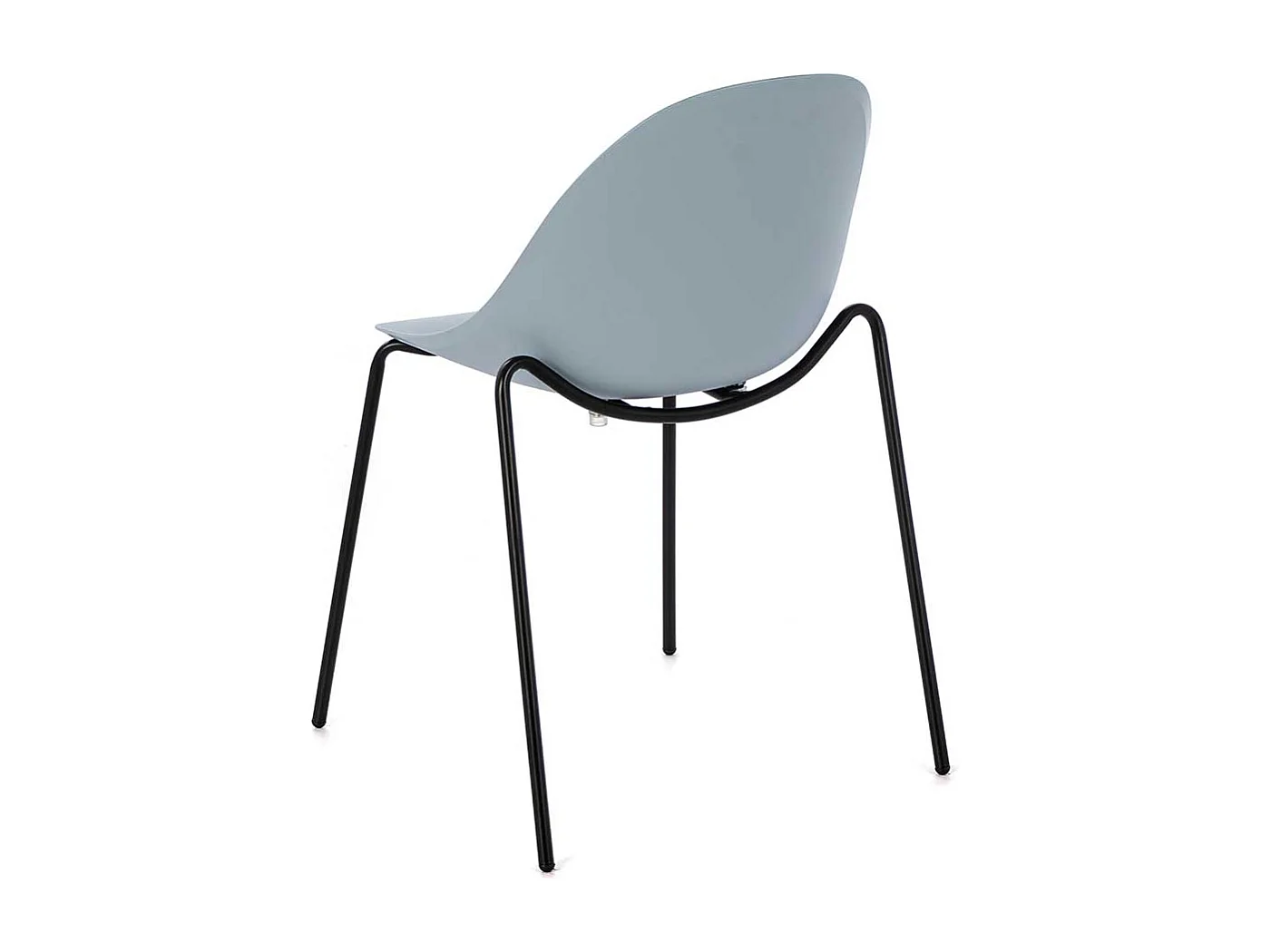 Kunststoff Stühle in Hellblau Kunststoff und Metall (4er Set)