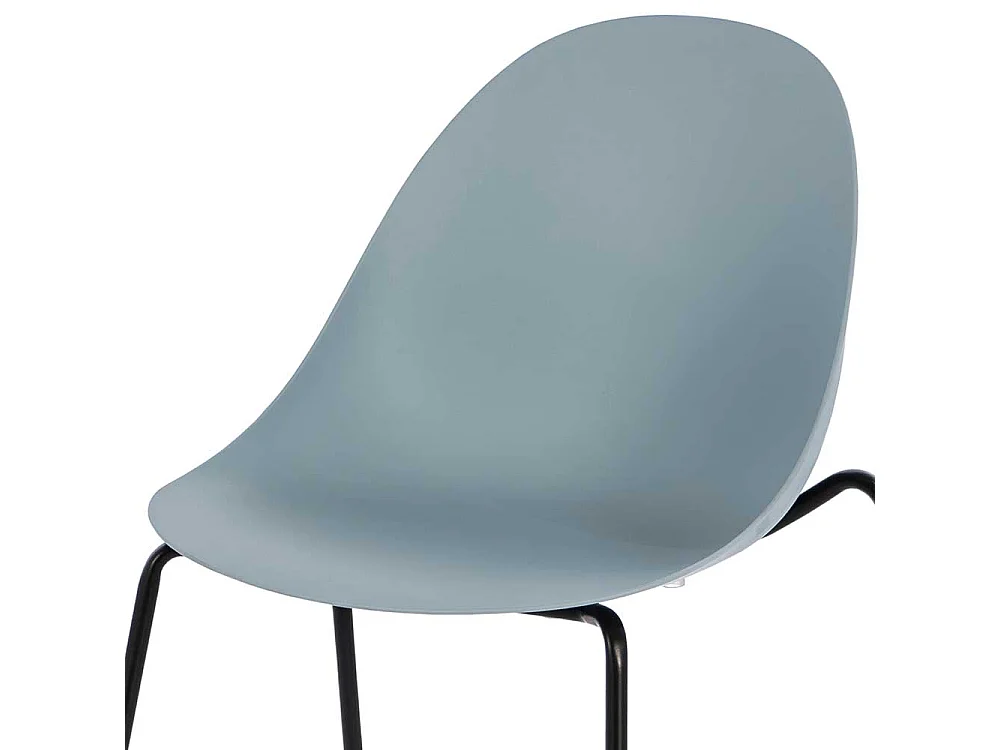 Kunststoff Stühle in Hellblau Kunststoff und Metall (4er Set)