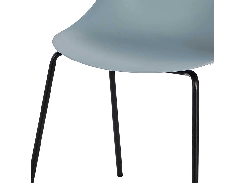 Kunststoff Stühle in Hellblau Kunststoff und Metall (4er Set)