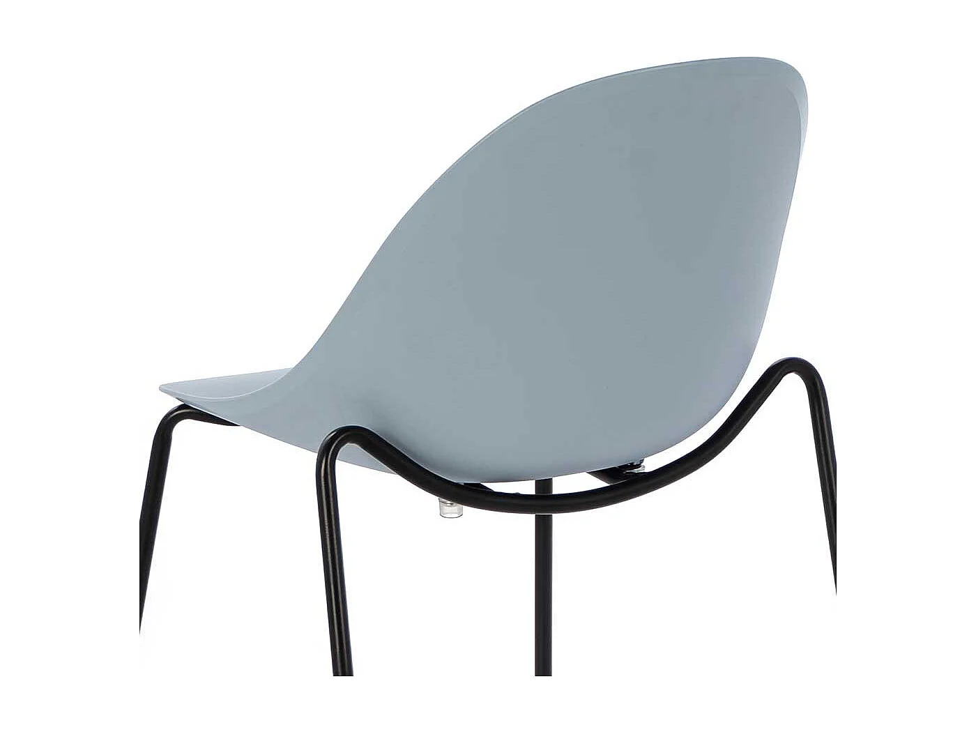 Kunststoff Stühle in Hellblau Kunststoff und Metall (4er Set)