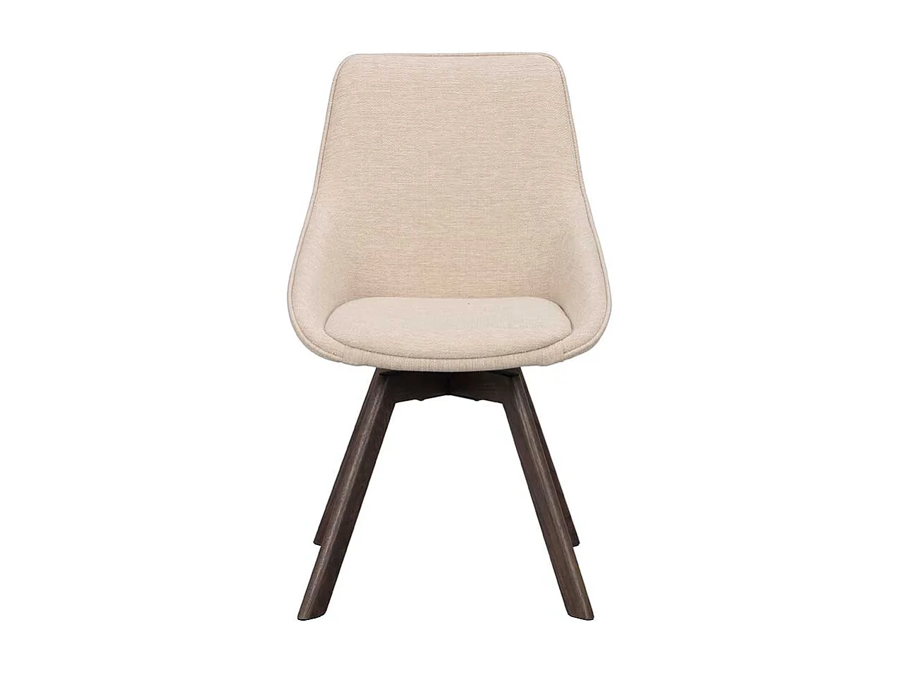 Stuhl Esszimmer Essstuhl in Cremeweiß mit Gestell aus Massivholz (2er Set)