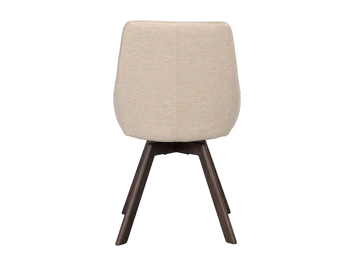 Stuhl Esszimmer Essstuhl in Cremeweiß mit Gestell aus Massivholz (2er Set)