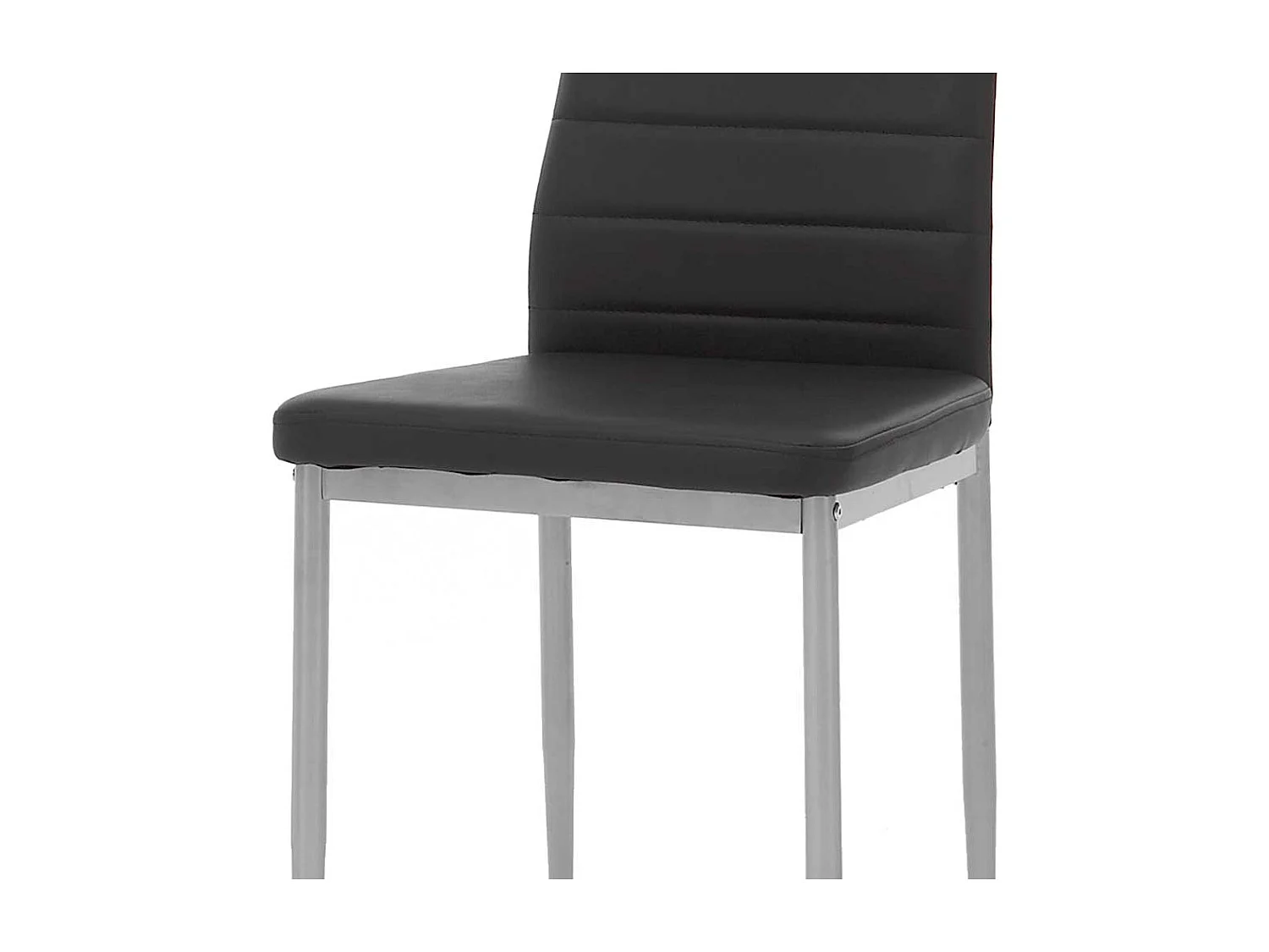 Polsterstuhl Set in Schwarz Metall (4er Set)