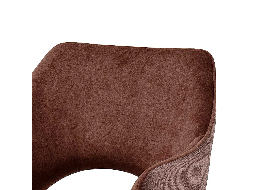 Drehstuhl in Rostfarben und Schwarz Retrostil (2er Set)