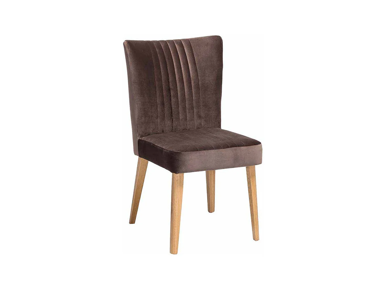 Esszimmerstuhl im Retro Look Braun Stoff