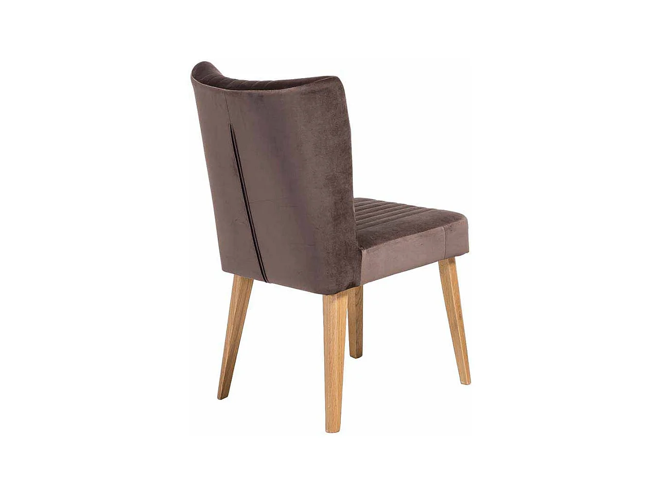 Esszimmerstuhl im Retro Look Braun Stoff