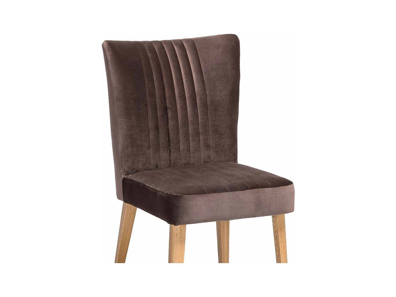 Esszimmerstuhl im Retro Look Braun Stoff