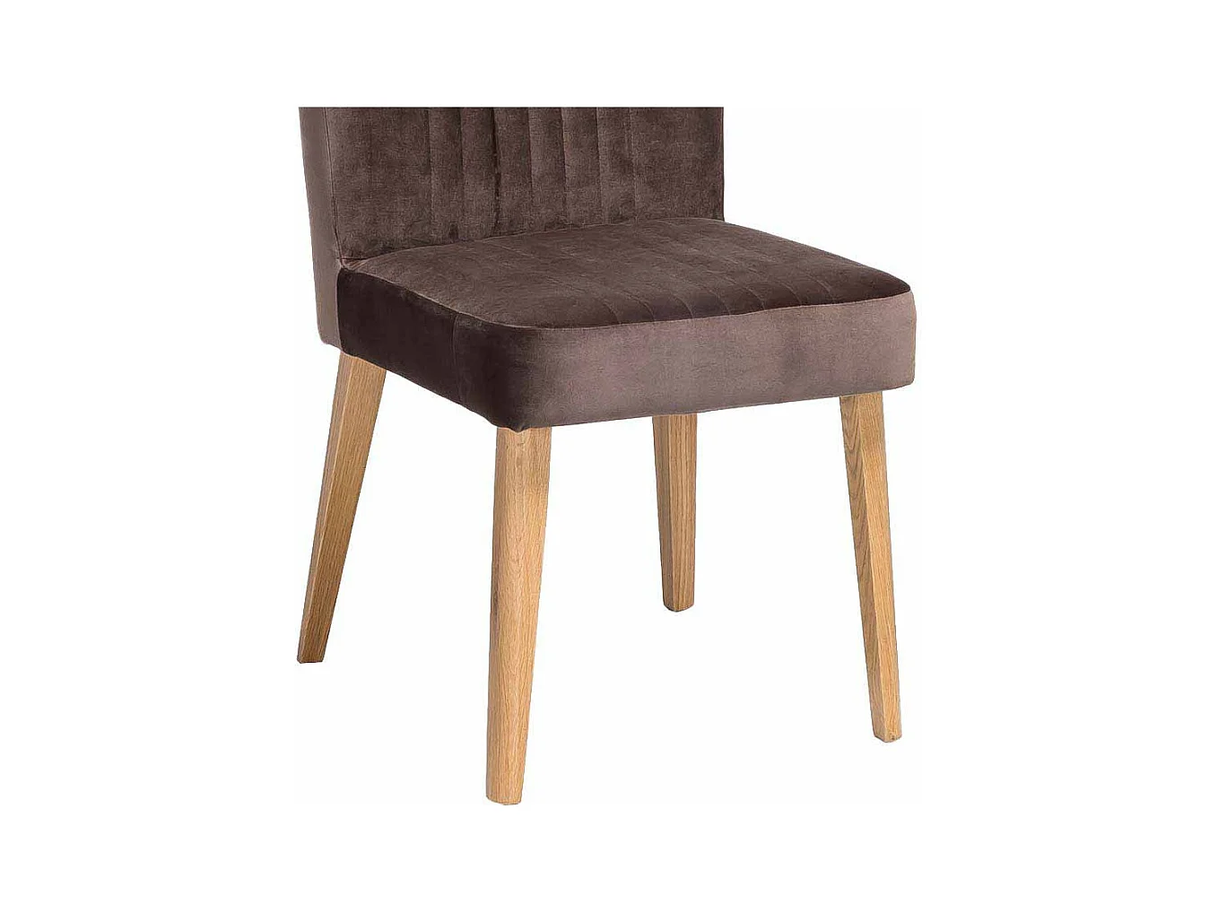 Esszimmerstuhl im Retro Look Braun Stoff