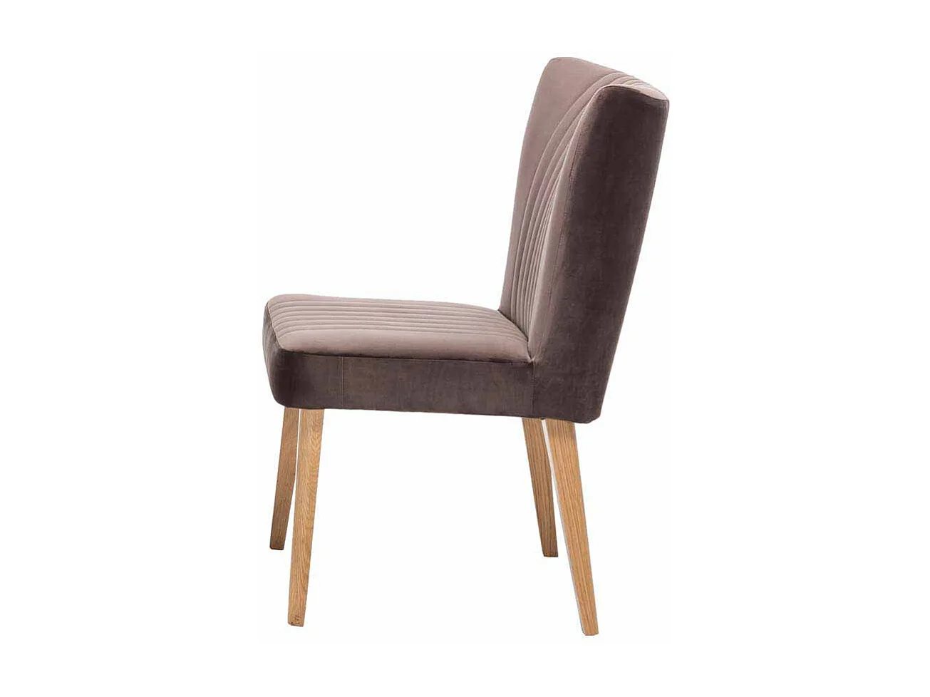 Esszimmerstuhl im Retro Look Braun Stoff (2er Set)