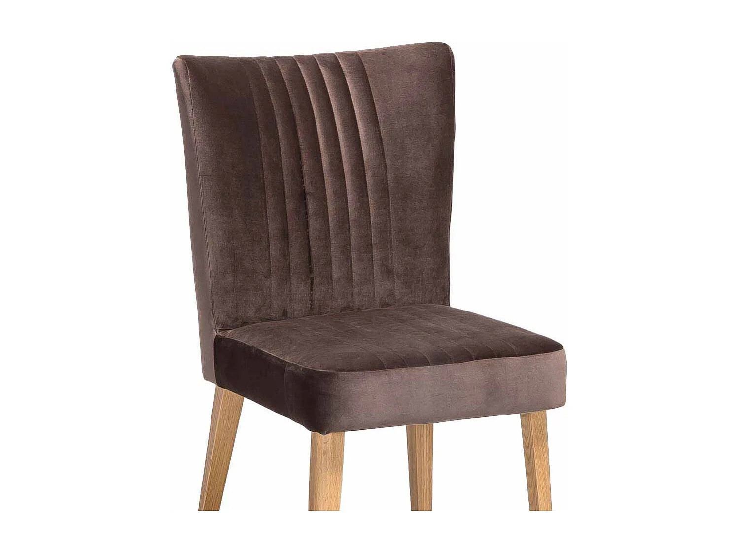 Esszimmerstuhl im Retro Look Braun Stoff (2er Set)