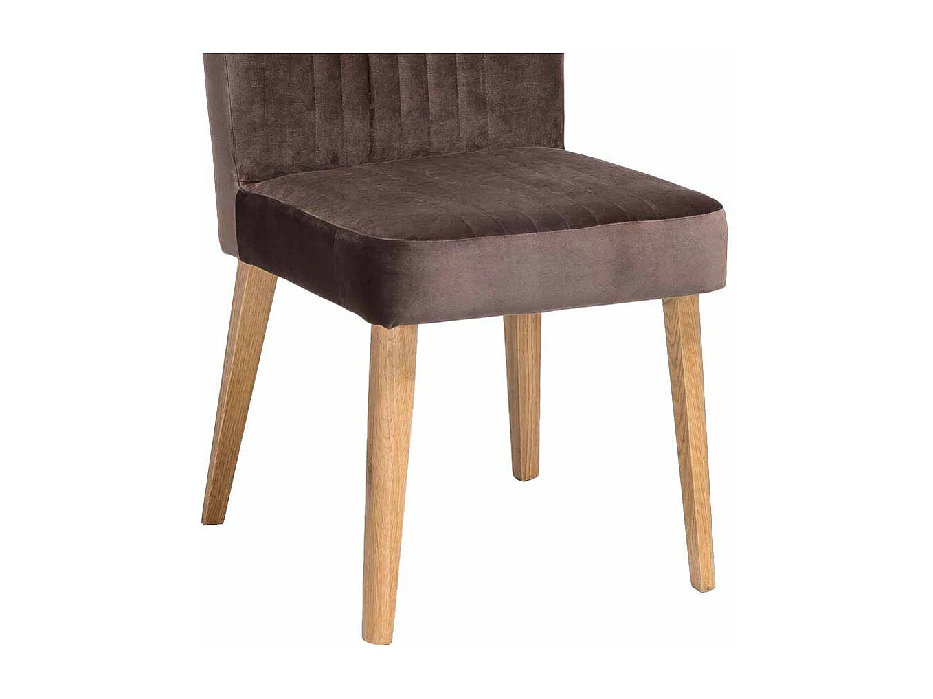 Esszimmerstuhl im Retro Look Braun Stoff (2er Set)