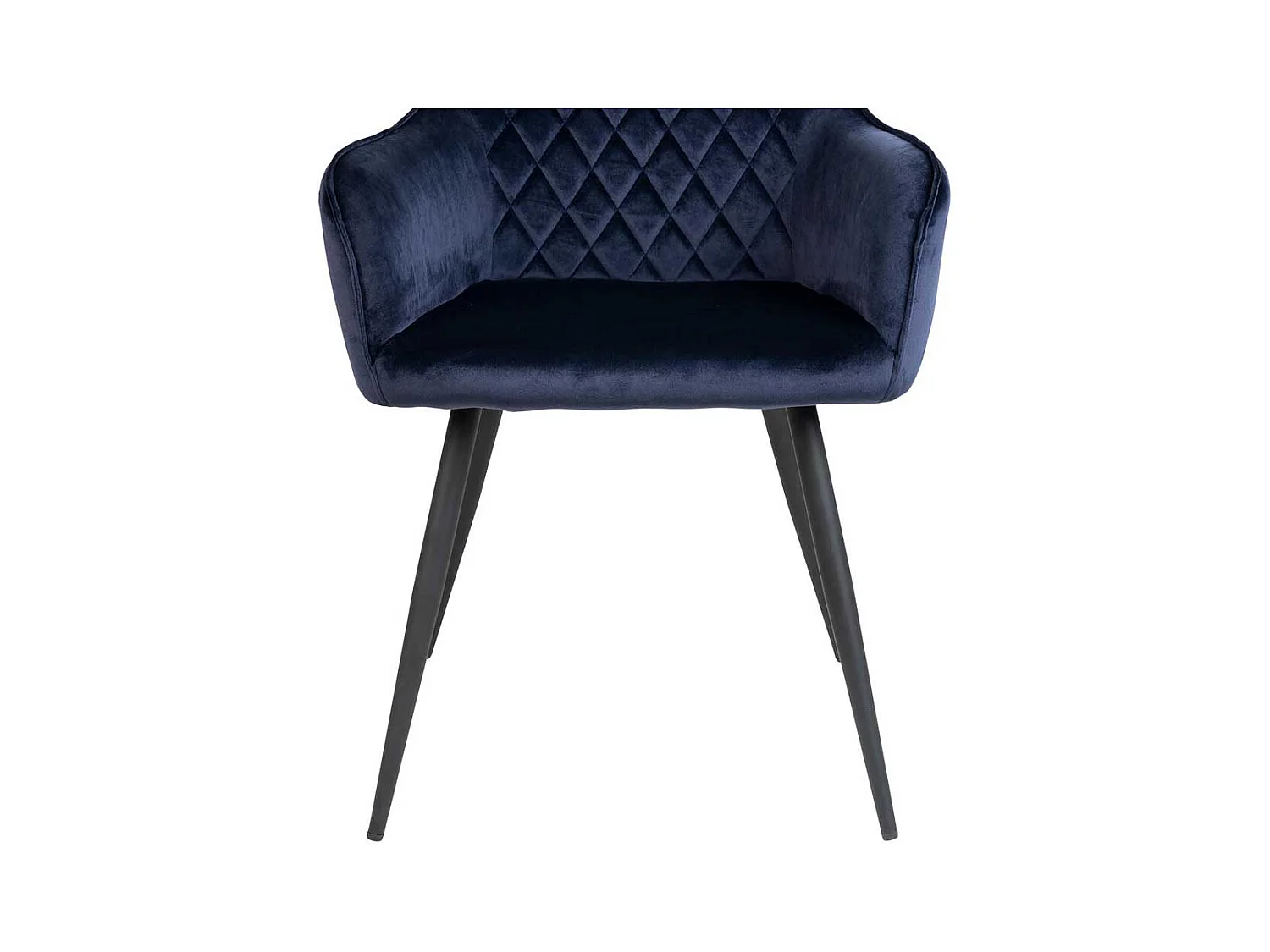 Esszimmer Polsterstühle in Dunkelblau Samt Armlehnen (2er Set)