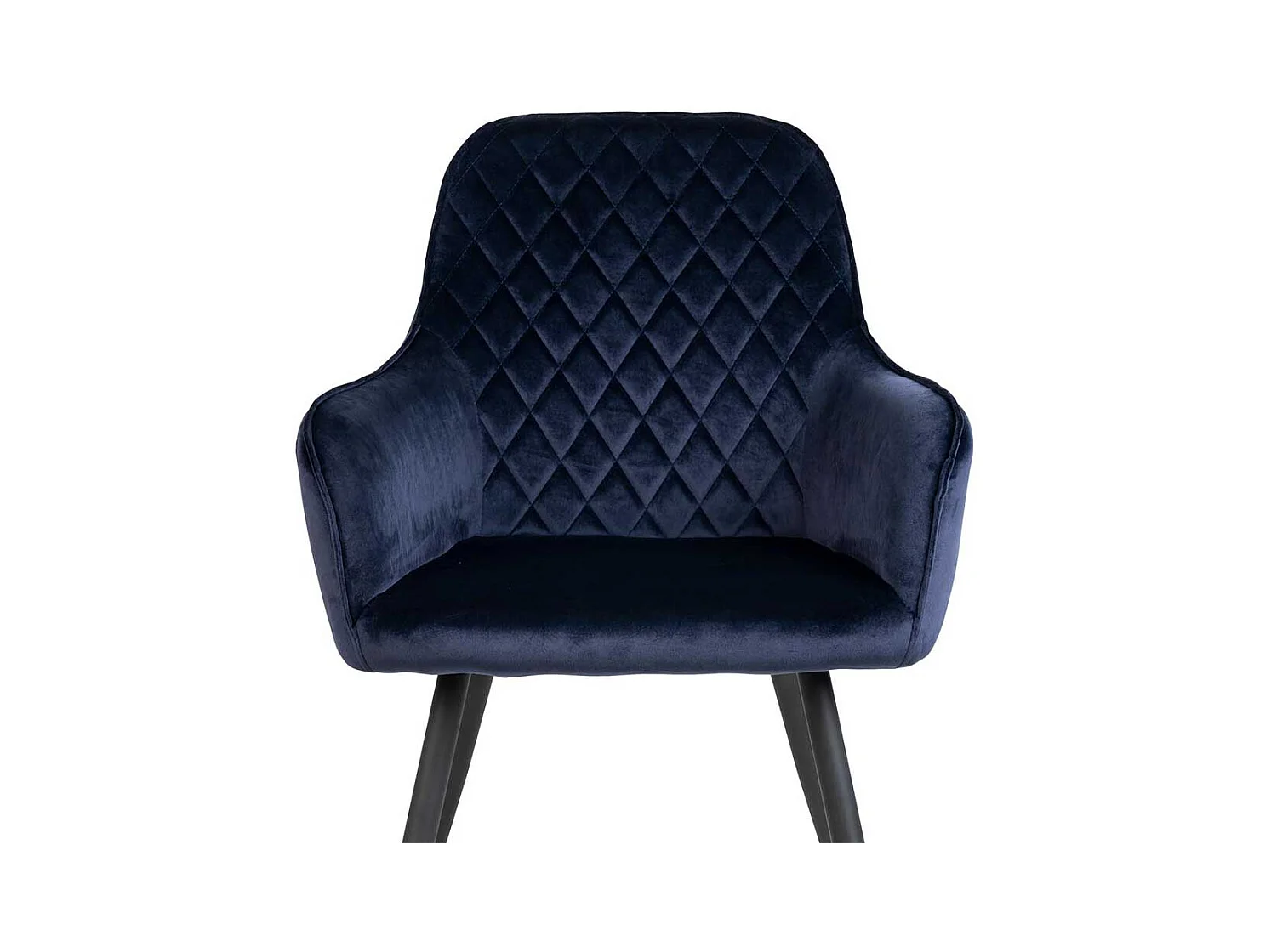 Esszimmer Polsterstühle in Dunkelblau Samt Armlehnen (2er Set)