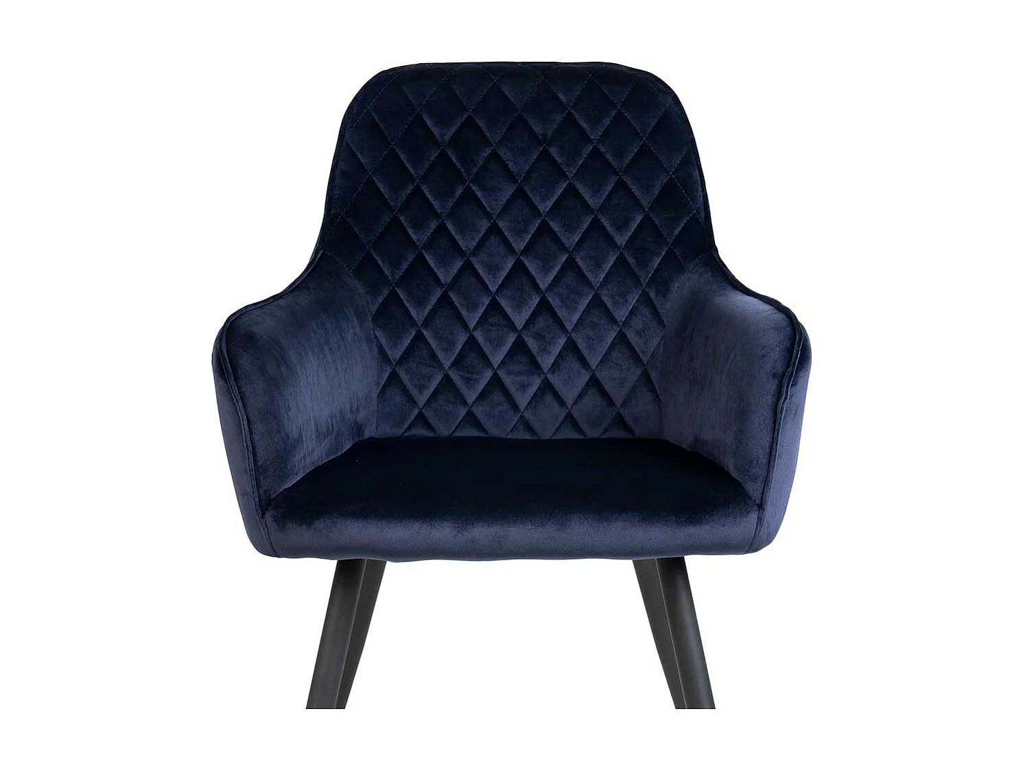 Esszimmer Polsterstühle in Dunkelblau Samt Armlehnen (2er Set)