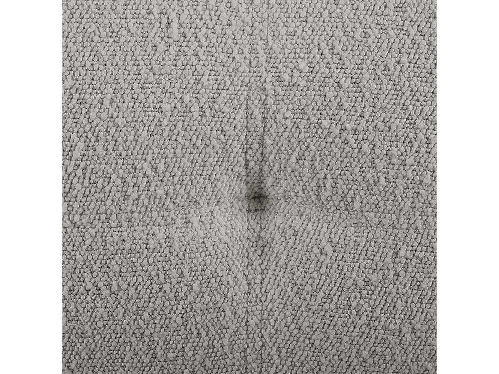 Armlehnstuhl Boucle Hellgrau mit Bügelgestell aus Metall Schwarz