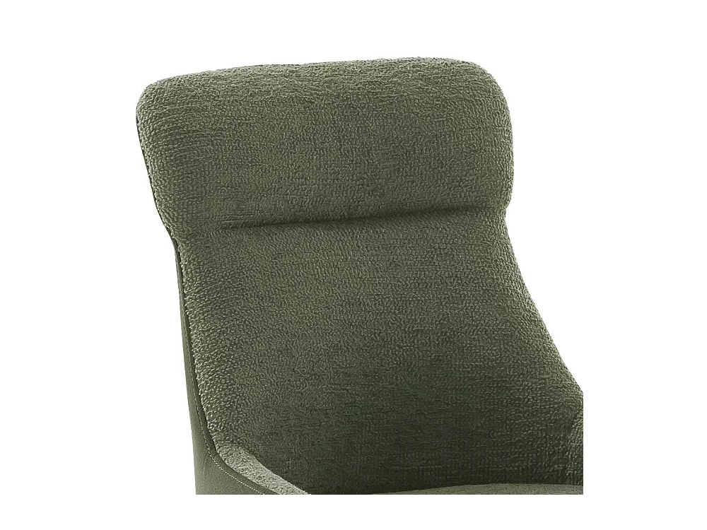 Esszimmerstuhl drehbar Boucle und Edelstahl (2er Set)
