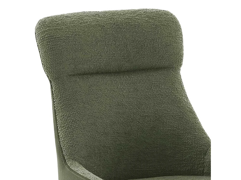 Esszimmerstuhl drehbar Boucle und Edelstahl (2er Set)