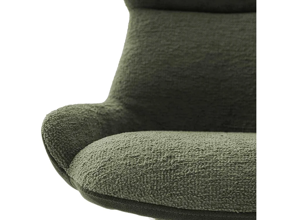 Esszimmerstuhl drehbar Boucle und Edelstahl (2er Set)