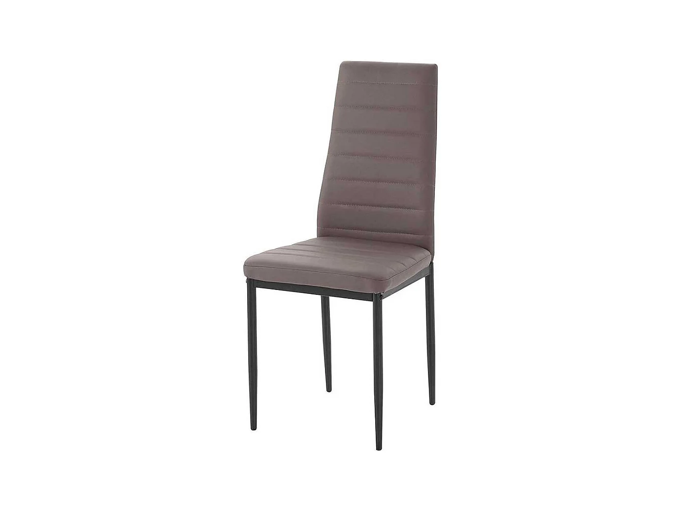 Polsterstühle in Hellbraun Kunstleder hoher Lehne (4er Set)