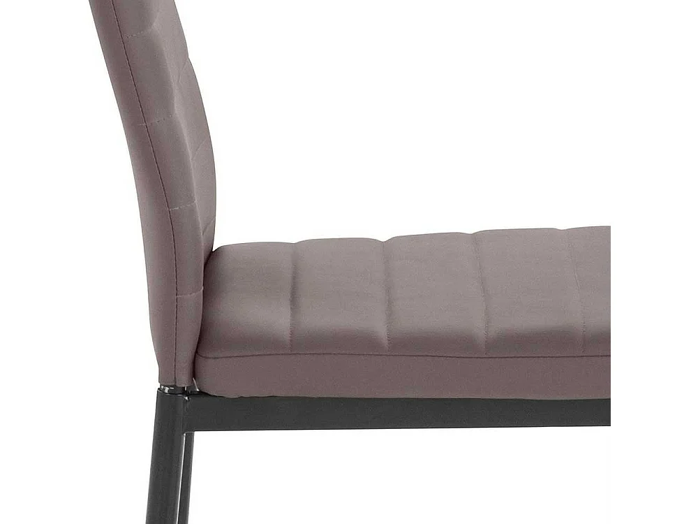 Polsterstühle in Hellbraun Kunstleder hoher Lehne (4er Set)