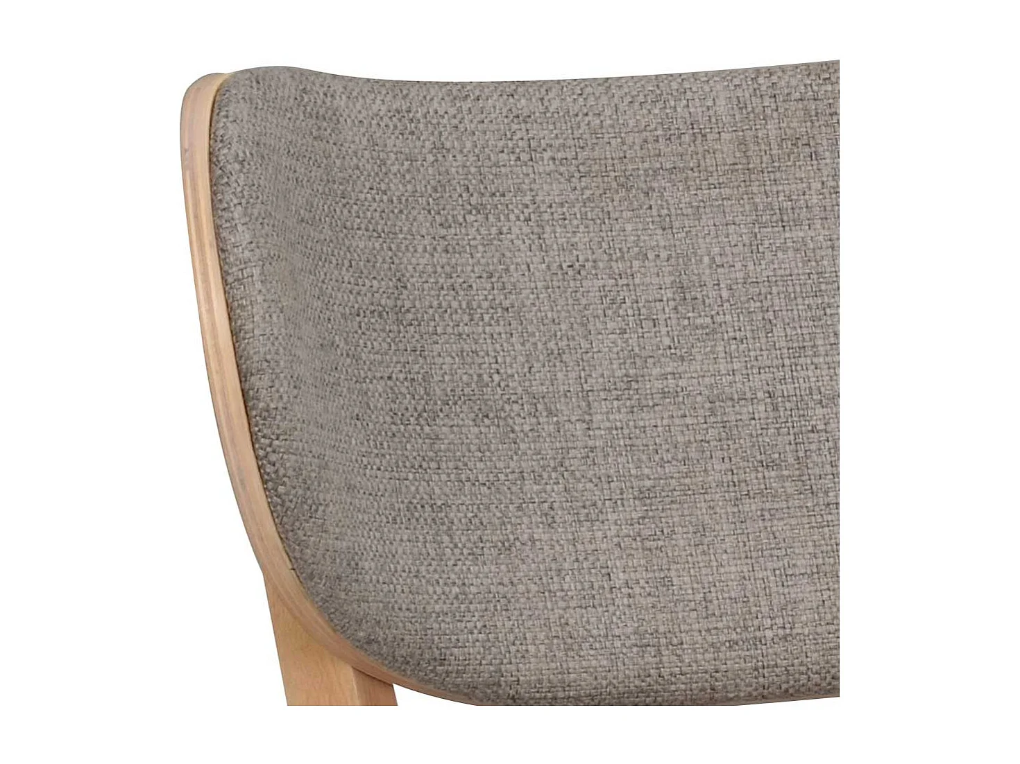 Stühle aus Eiche Massivholz Webstoff Bezug in Hellgrau (2er Set)