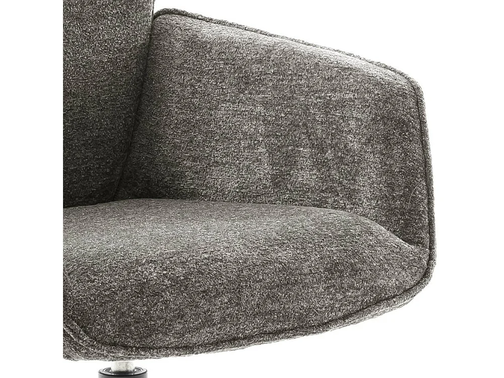 Armlehnstuhl Esstischstuhl um 360 Grad drehbar aus Chenillegewebe (2er Set)