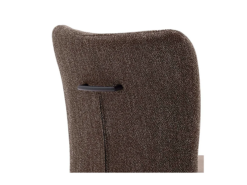 Freischwinger in Hellbraun und Schwarz hoher Lehne (2er Set)