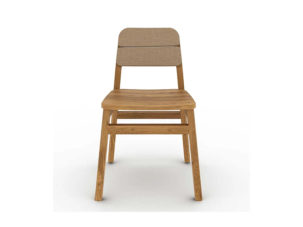 Esszimmerstuhl Stuhl mit gepolsterter Rückenlehne - Gestell aus Massivholz (2er Set)