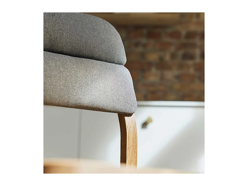 Esszimmerstuhl Stuhl mit gepolsterter Rückenlehne - Gestell aus Massivholz (2er Set)