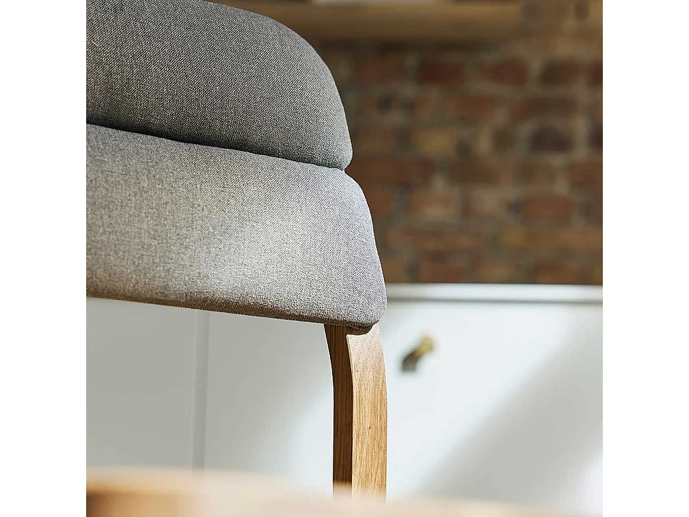 Esszimmerstuhl Stuhl mit gepolsterter Rückenlehne - Gestell aus Massivholz (2er Set)