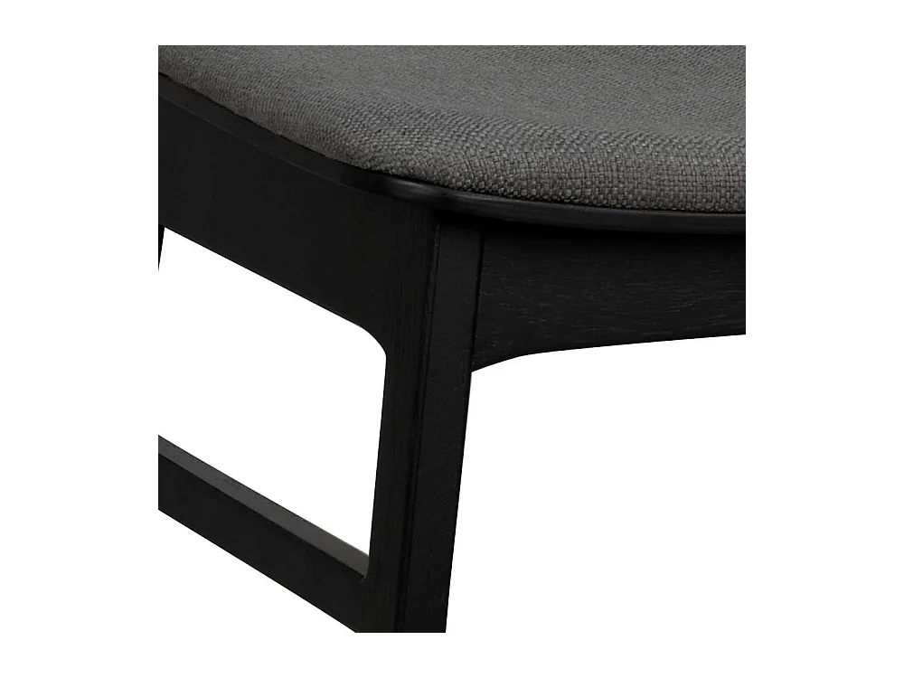 Esszimmerstuhl Set in dunkel Grau und Schwarz Eiche Massivholz (2er Set)