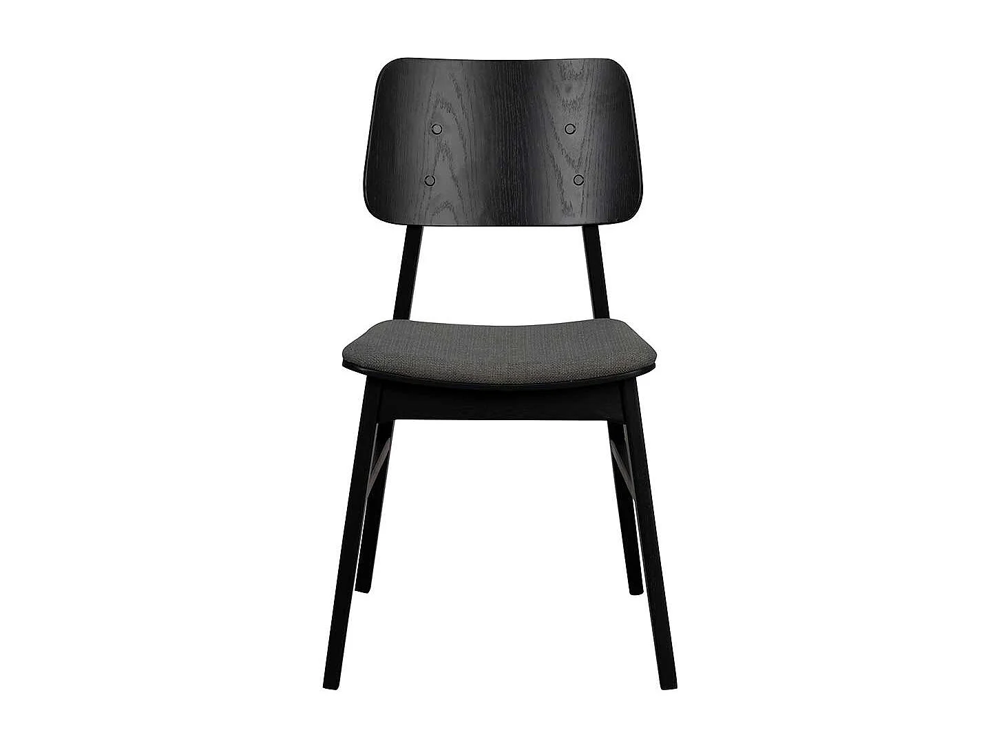 Esszimmerstuhl Set in dunkel Grau und Schwarz Eiche Massivholz (2er Set)