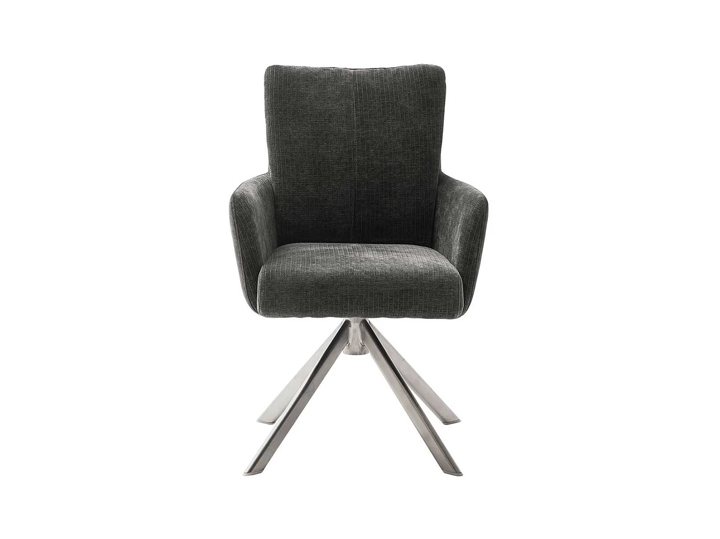 Moderne Esszimmer Armlehnstühle in Anthrazit drehbar (2er Set)