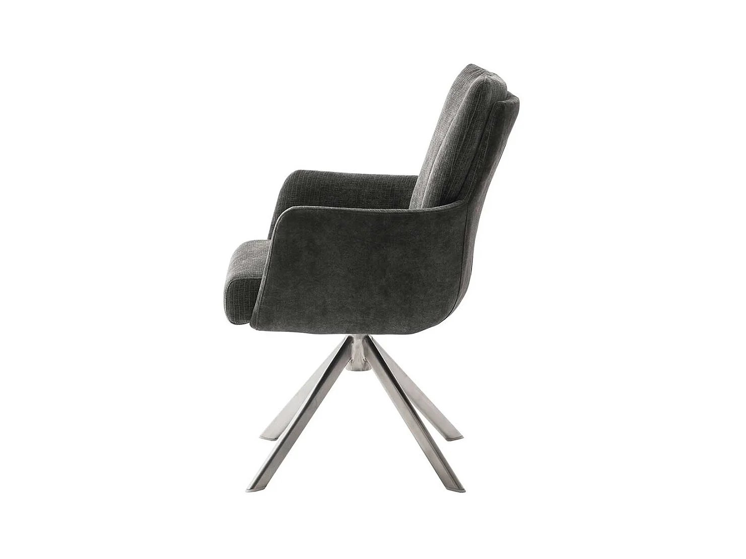 Moderne Esszimmer Armlehnstühle in Anthrazit drehbar (2er Set)