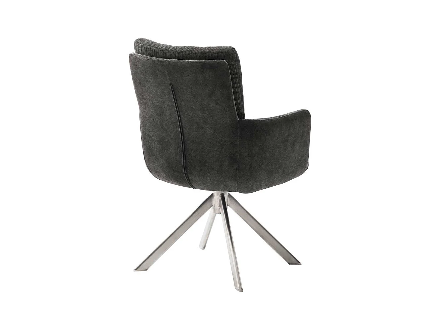 Moderne Esszimmer Armlehnstühle in Anthrazit drehbar (2er Set)