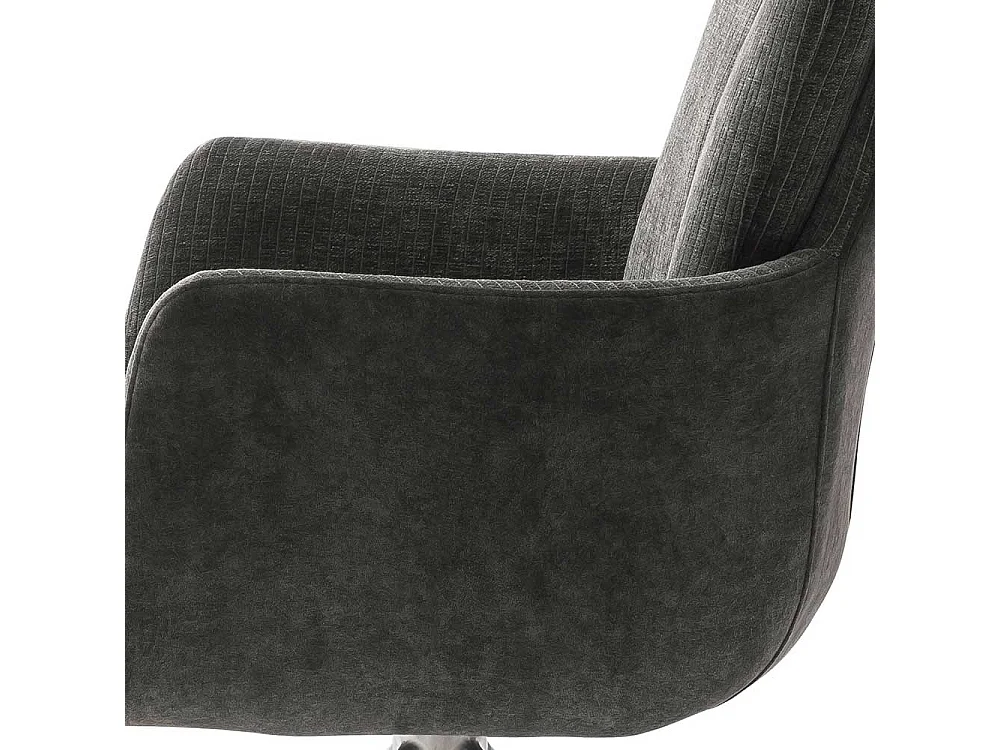 Moderne Esszimmer Armlehnstühle in Anthrazit drehbar (2er Set)