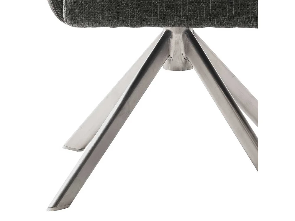 Moderne Esszimmer Armlehnstühle in Anthrazit drehbar (2er Set)