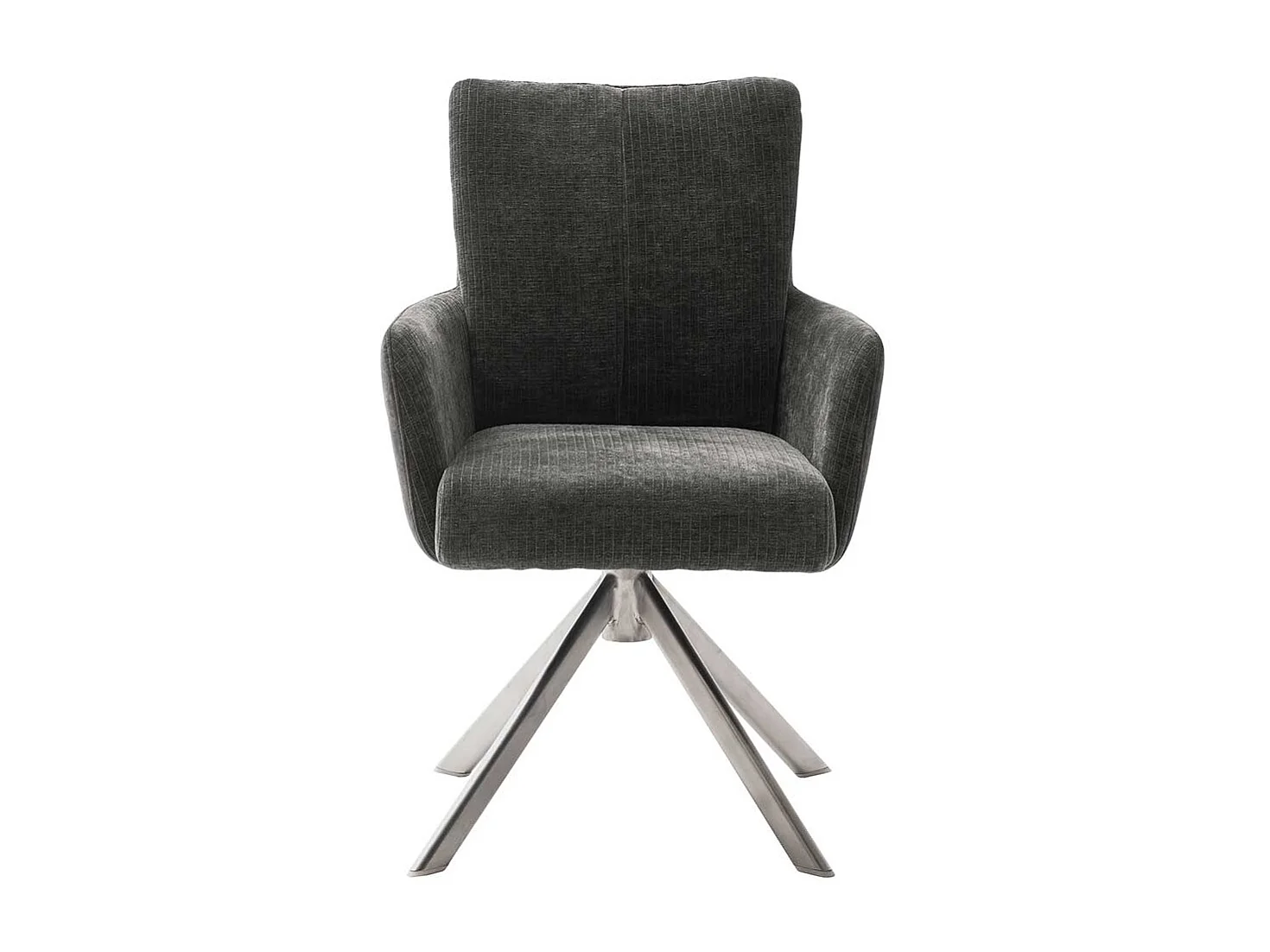 Moderne Esszimmer Armlehnstühle in Anthrazit drehbar (2er Set)